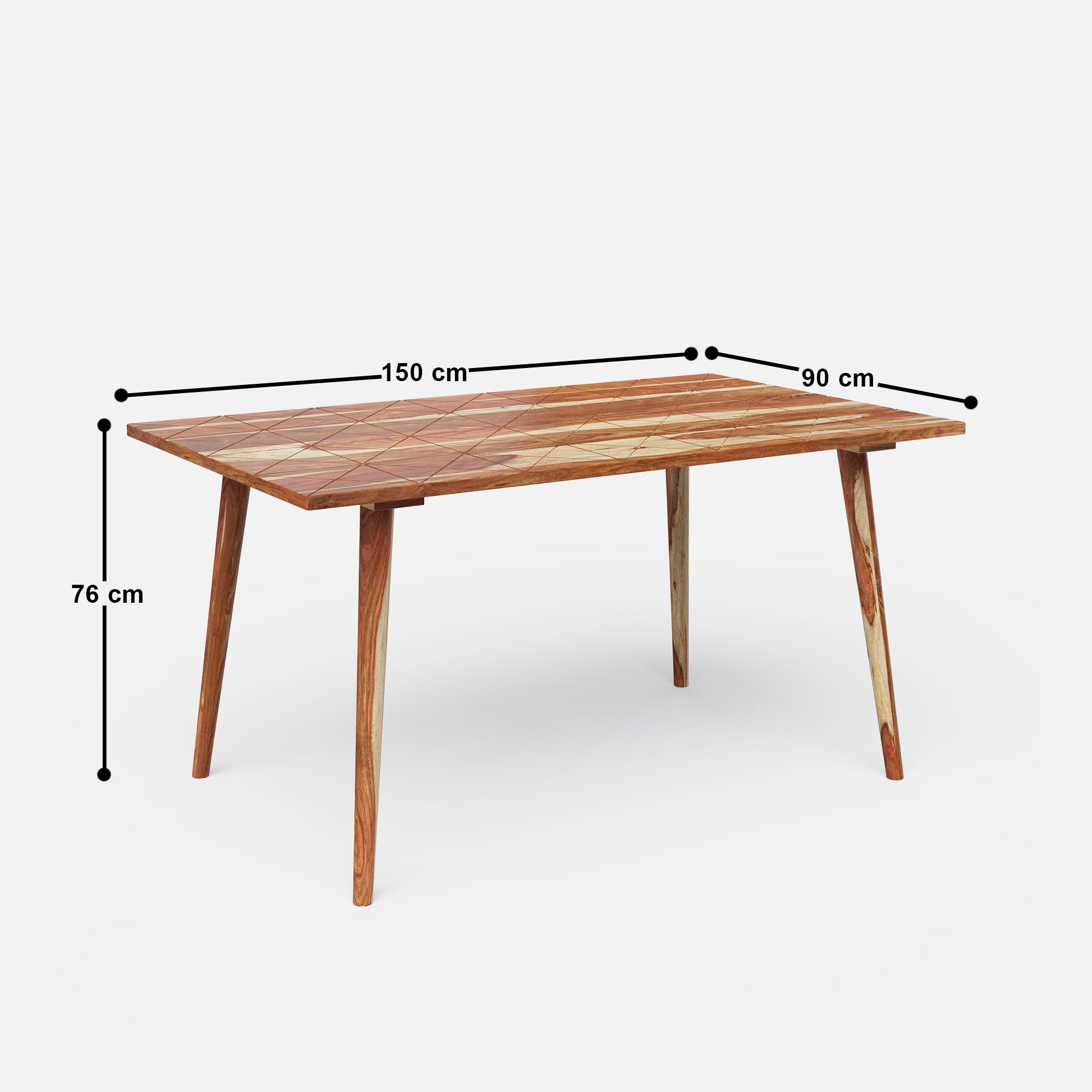 Helena Luxury Sheesham Dining Table - 4, 6 & 8 Seater/All Sizes - Crafts Mill Bespoke Furniture - Dining
