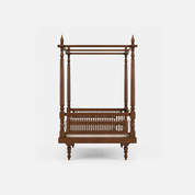 Heritage Wooden Canopy Daybed with Upholstered Cushion