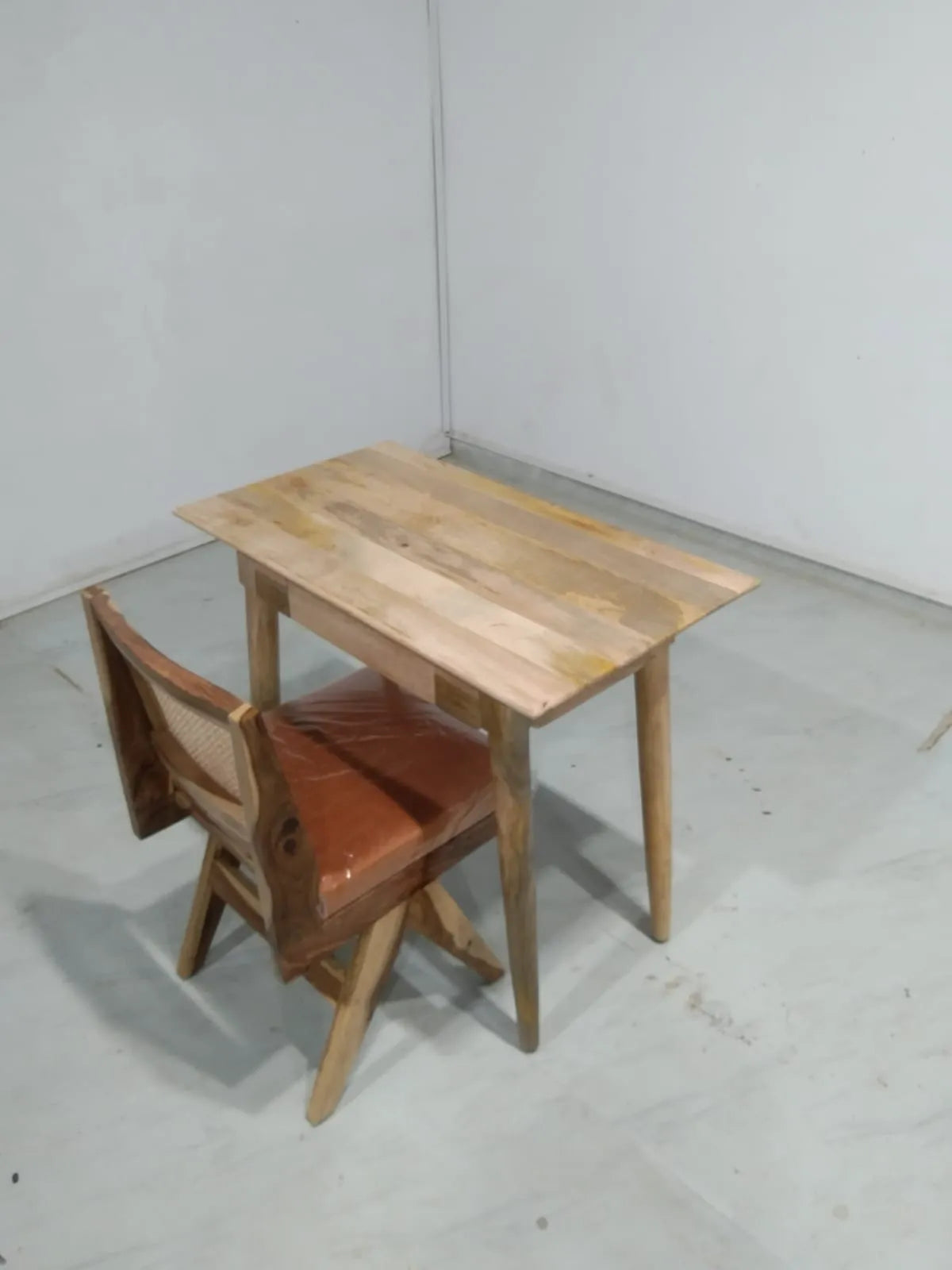 Spartan Compact Writing Desk | SALE • Natural Polish on Mango Wood