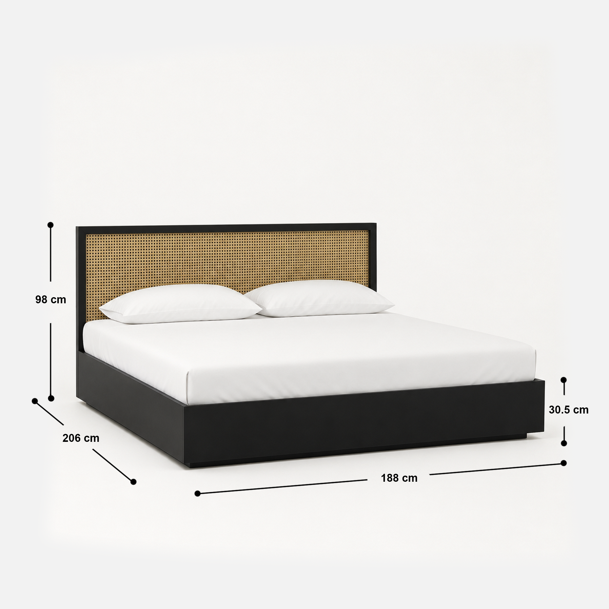 July Solid Wood Hydraulic Storage Bed
