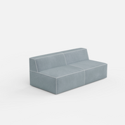 Kim Modular Right Arm 7 Seater Sofa With Ottoman - 128" | 107" Left Chaise