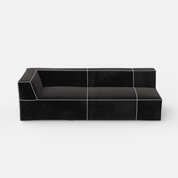 Kim Modular Right Arm 4 Seater Sofa with Ottoman - Crafts Mill Bespoke Furniture - Modular sectional sofas