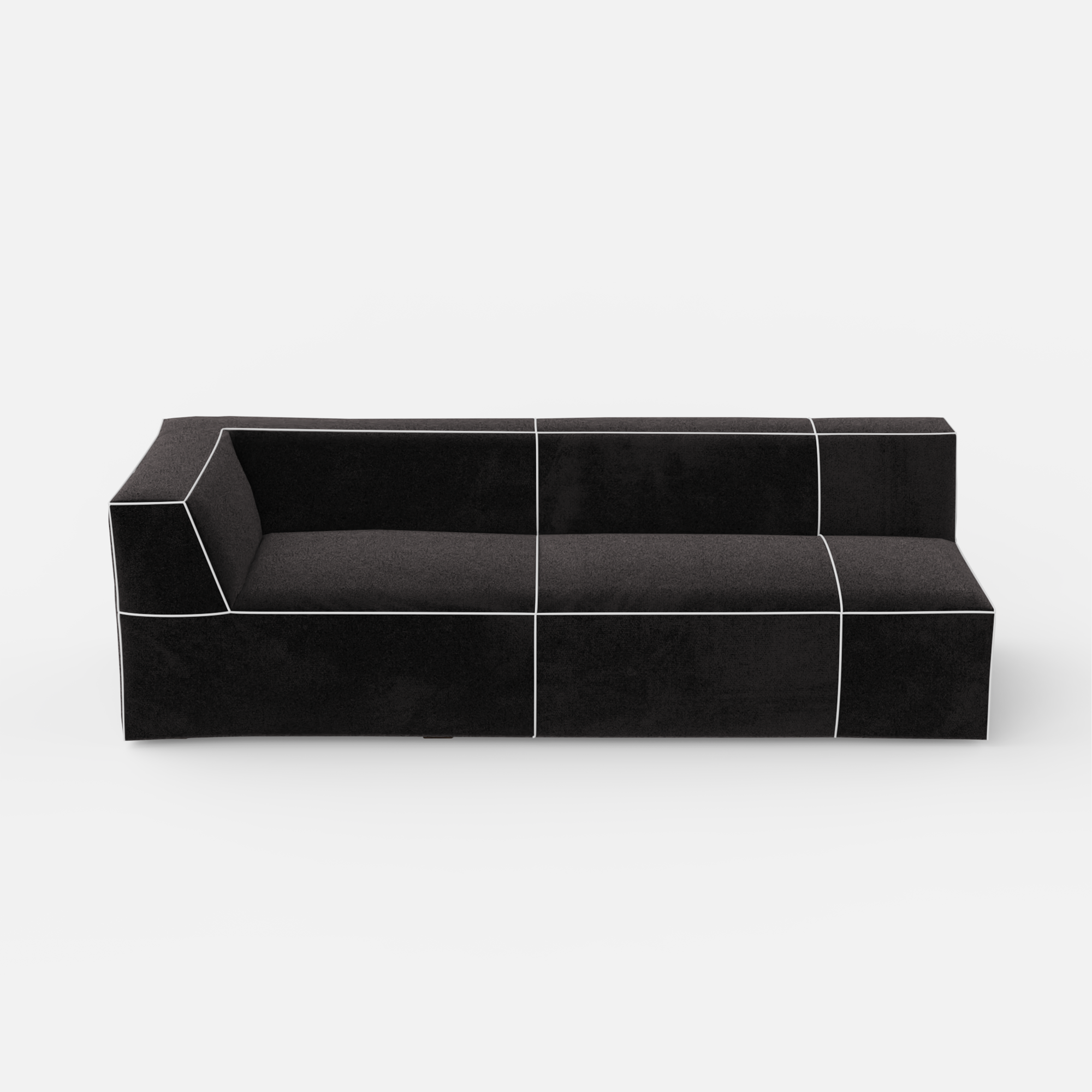 Kim Modular Right Arm 4 Seater Sofa with Ottoman - Crafts Mill Bespoke Furniture - Modular sectional sofas