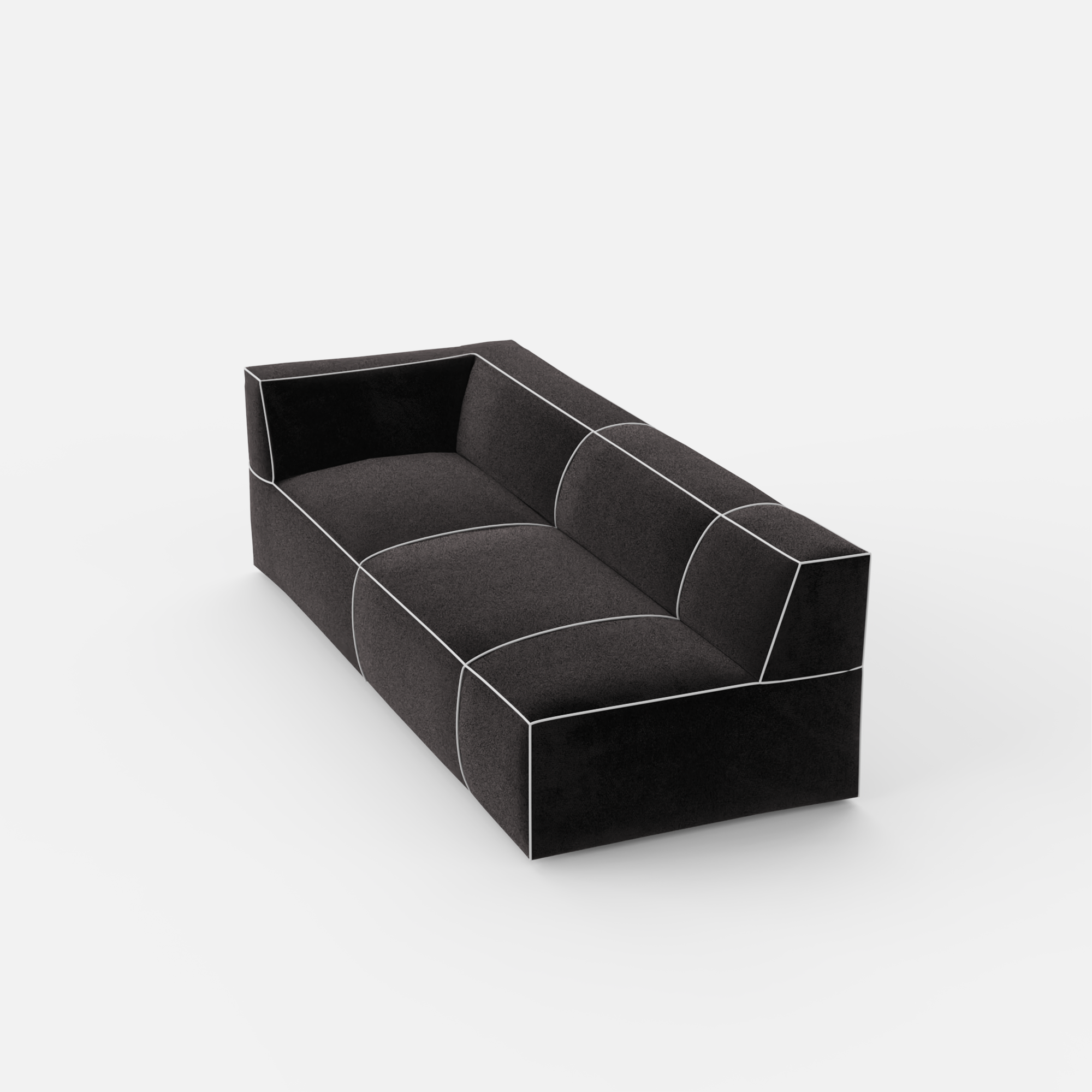 Kim Modular Right Arm 4 Seater Sofa with Ottoman - Crafts Mill Bespoke Furniture - Modular sectional sofas