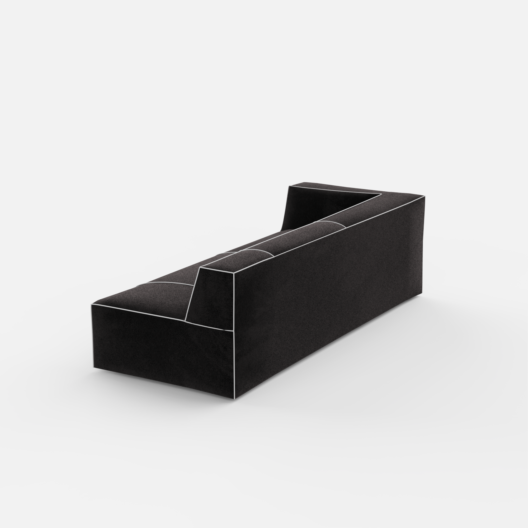 Kim Modular Right Arm 4 Seater Sofa with Ottoman - Crafts Mill Bespoke Furniture - Modular sectional sofas