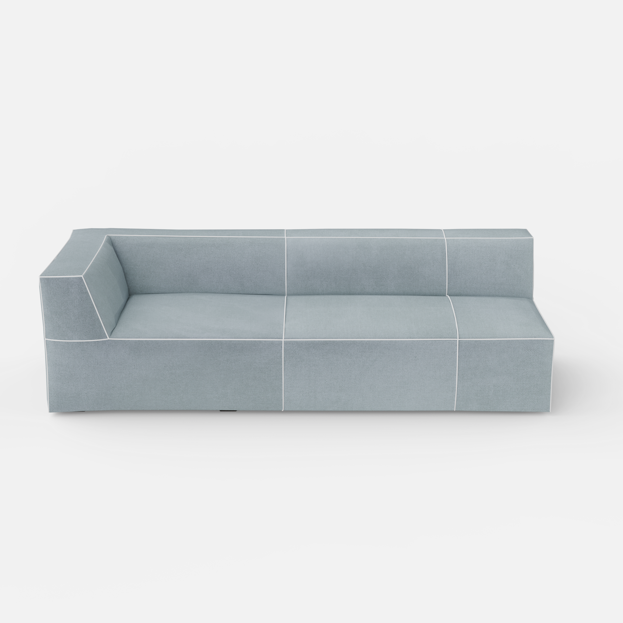 Kim Modular Right Arm 7 Seater Sofa With Ottoman - 128" | 107" Left Chaise