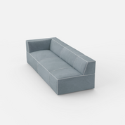 Kim Modular Right Arm 7 Seater Sofa With Ottoman - 128" | 107" Left Chaise