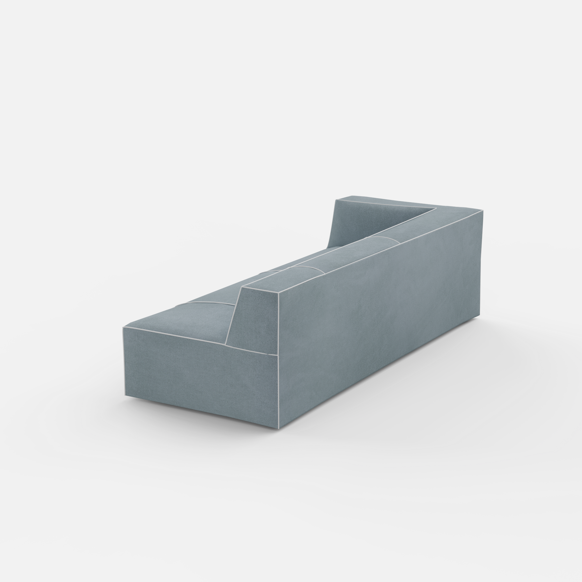 Kim Modular Right Arm 7 Seater Sofa With Ottoman - 128" | 107" Left Chaise