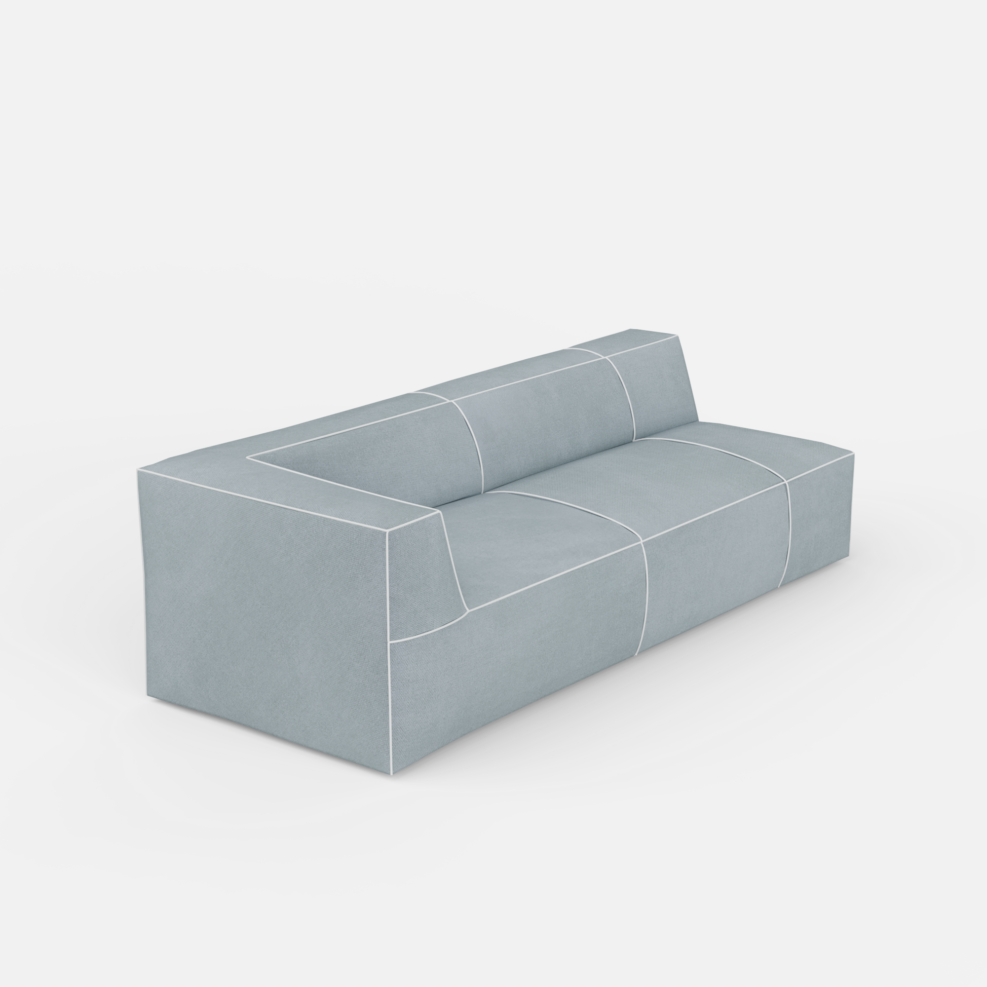 Kim Modular Right Arm 7 Seater Sofa With Ottoman - 128" | 107" Left Chaise