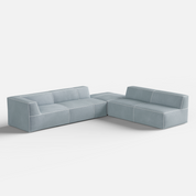 Kim Modular Right Arm 7 Seater Sofa With Ottoman - 128" | 107" Left Chaise