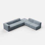 Kim Modular Right Arm 7 Seater Sofa With Ottoman - 128" | 107" Left Chaise