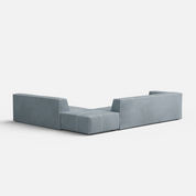 Kim Modular Right Arm 7 Seater Sofa With Ottoman - 128" | 107" Left Chaise