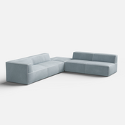 Kim Modular Right Arm 7 Seater Sofa With Ottoman - 128" | 107" Left Chaise