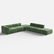 Kim Modular Right Arm 4 Seater Sofa with Ottoman - Crafts Mill Bespoke Furniture - Modular sectional sofas