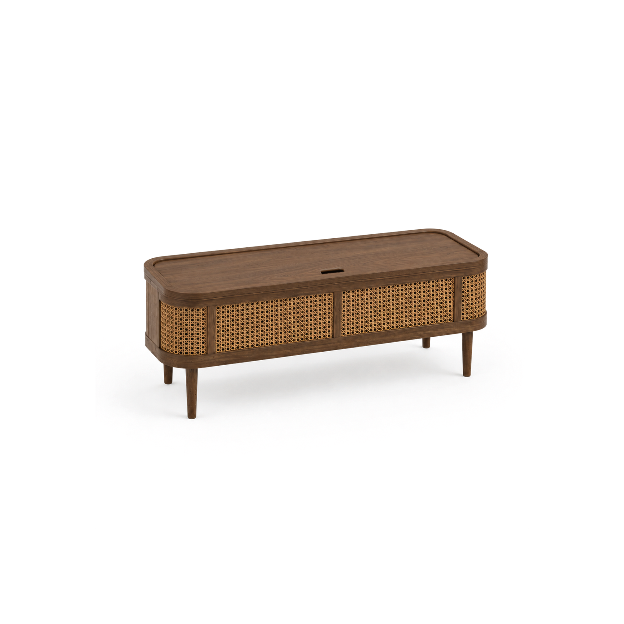 Lindsey Rattan Storage Bench