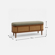 Lindsey Rattan Storage Bench