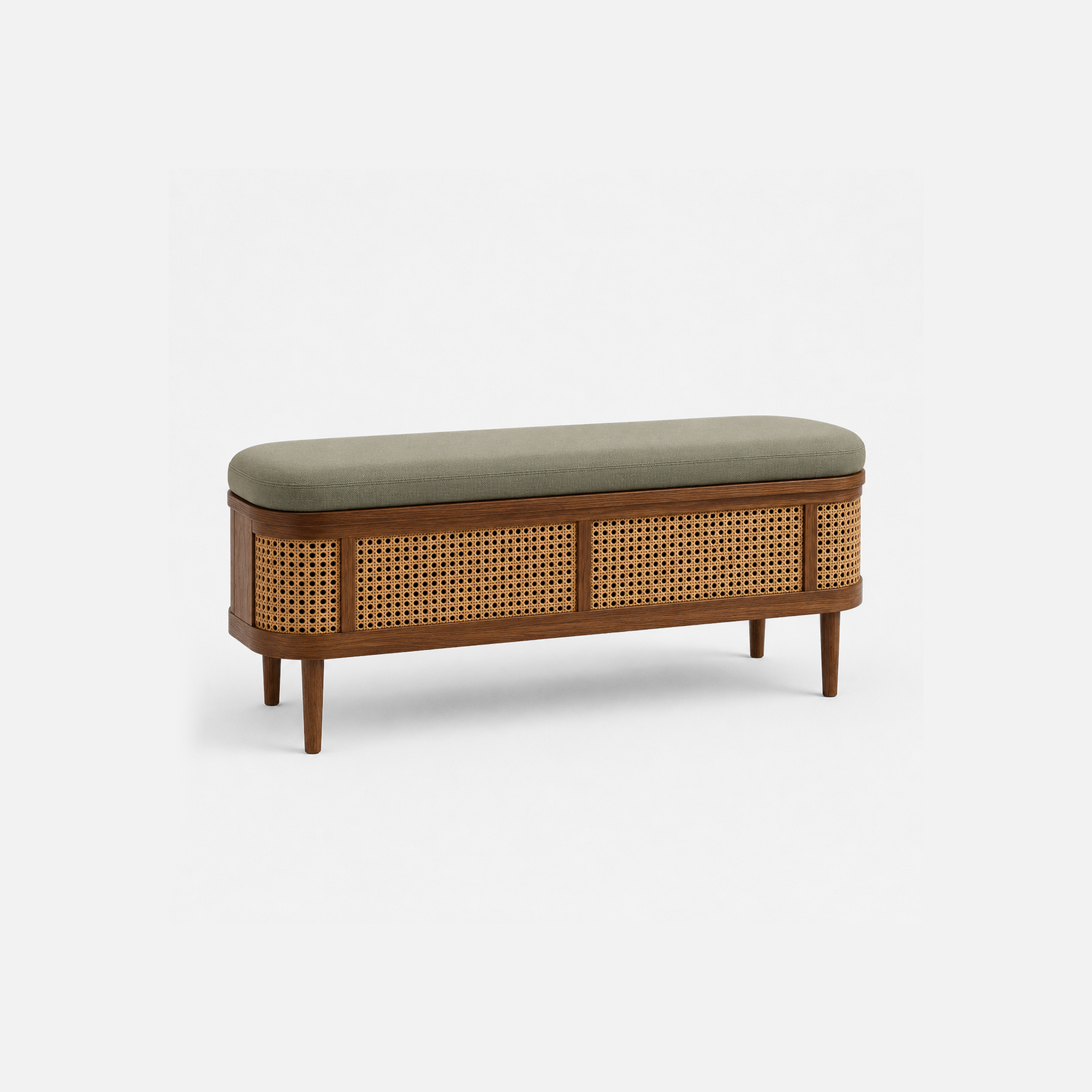 Lindsey Rattan Storage Bench