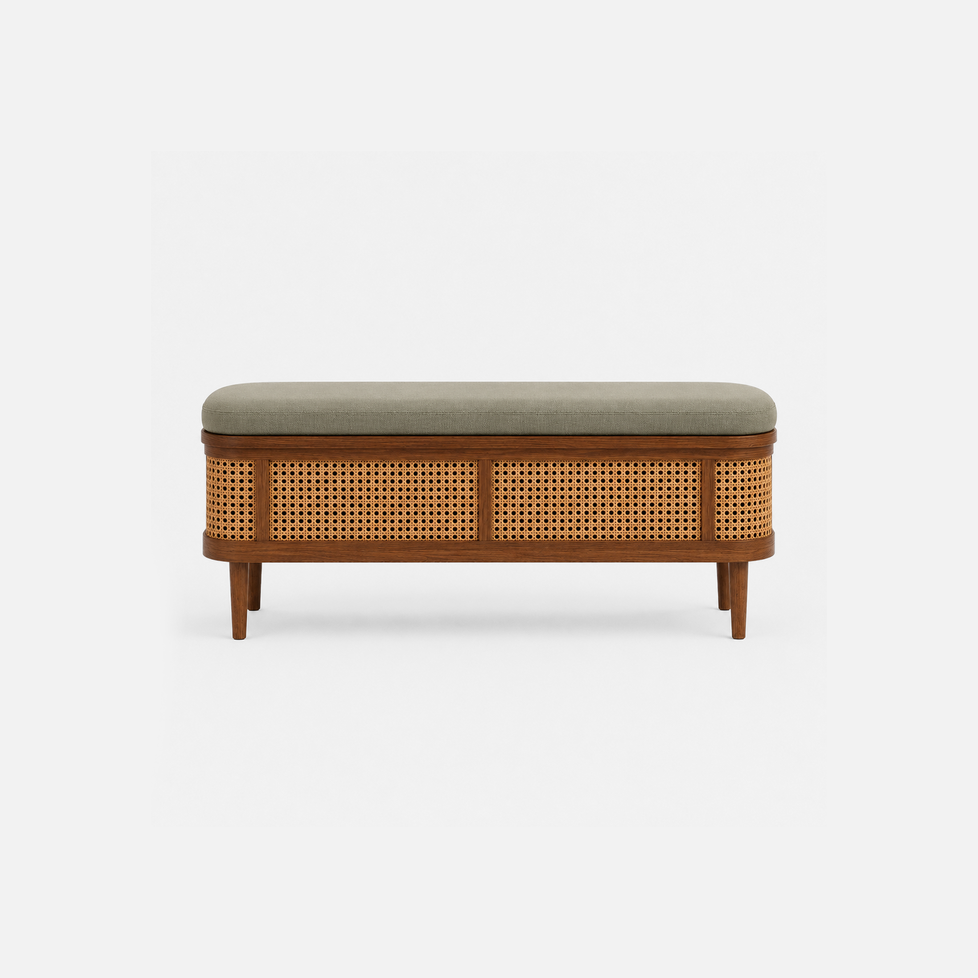 Lindsey Rattan Storage Bench