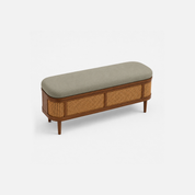 Lindsey Rattan Storage Bench