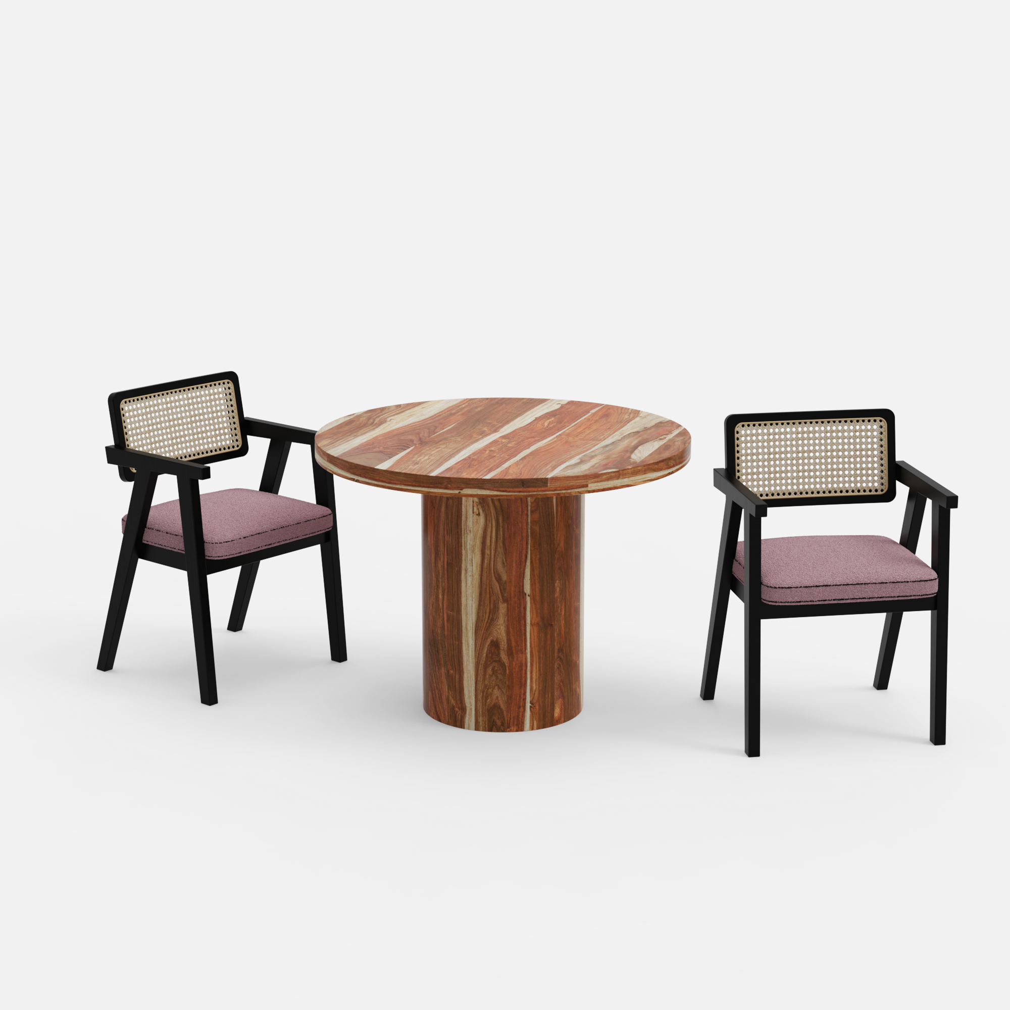 Luis-Bob-Dining-set-100cm-dia-natural-sheesham-table-2-chairs-black-on-sheesham-rose-boucle-fabric-V1.png