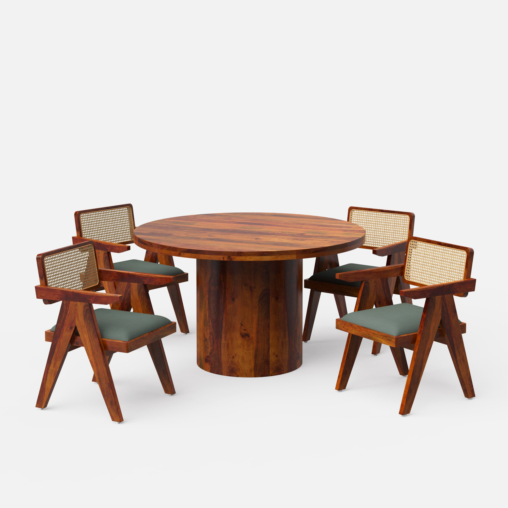 Luis-Pierre Dining Table Set - 2, 4 & 6 Seater/ All sizes - Crafts Mill Bespoke Furniture - Dining