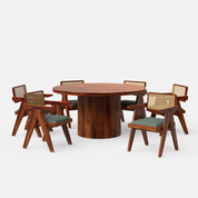 Luis-Pierre Dining Table Set - 2, 4 & 6 Seater/ All sizes - Crafts Mill Bespoke Furniture - Dining