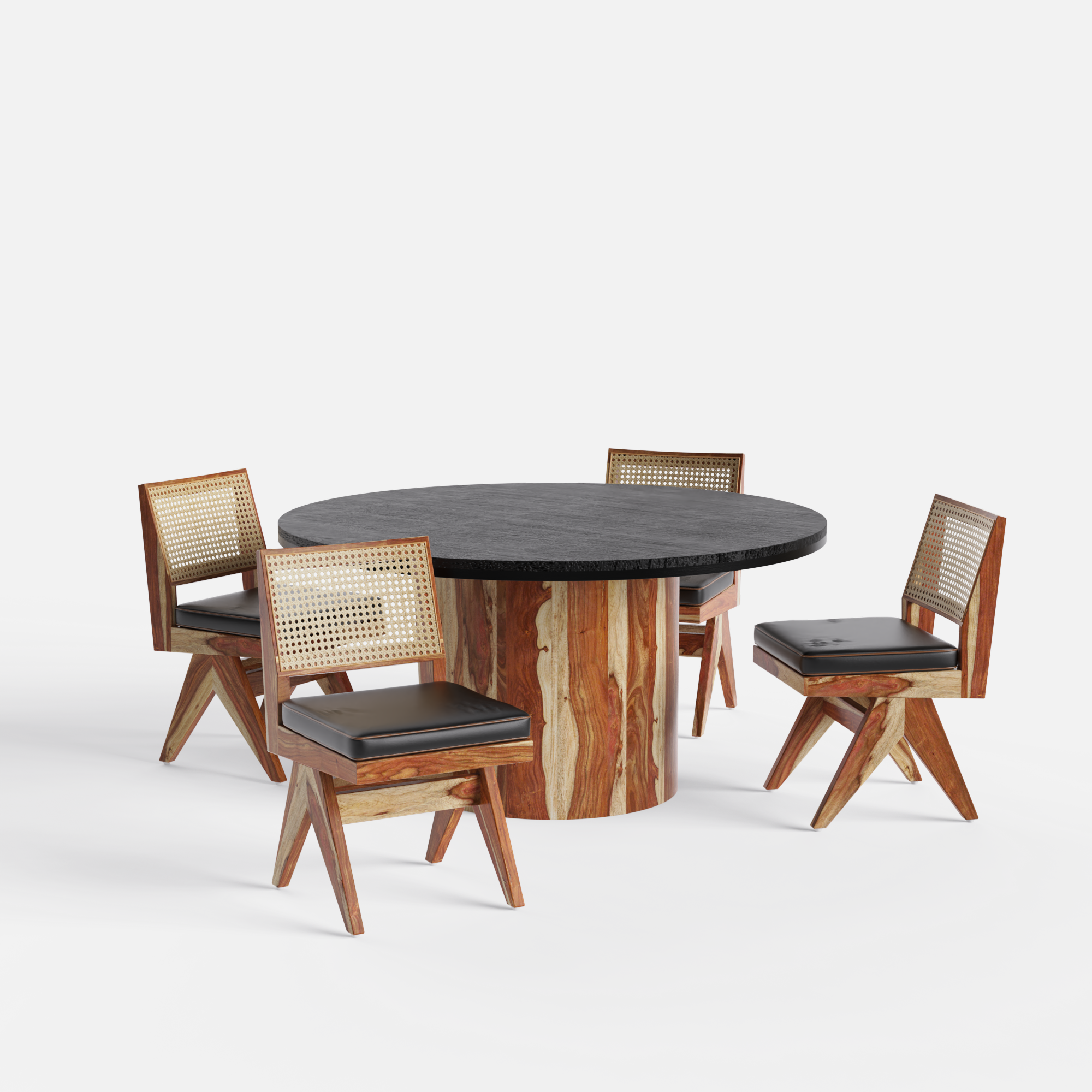 Luis-Jean-dining-set-150cm-dia-textured-black-top-natural-sheesham-leg-4-chairs-natural-sheesham-V1.png