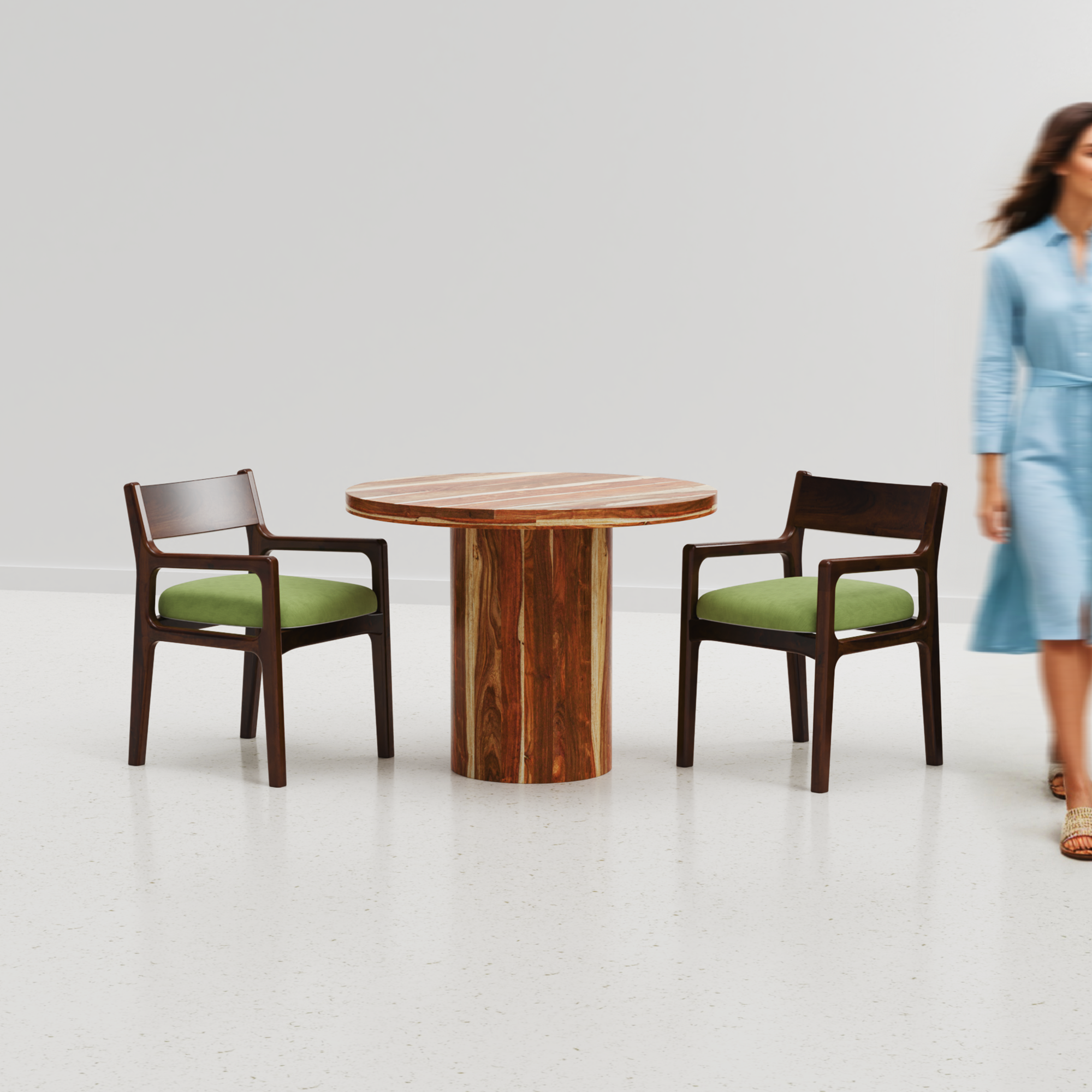 Luis-Kiyomi-dining-set-100cm-dia-natural-sheesham-table-2-chairs-pro-teak-on-sheesham-Pistachio-Green-cotton-blend-fabric-C1.png