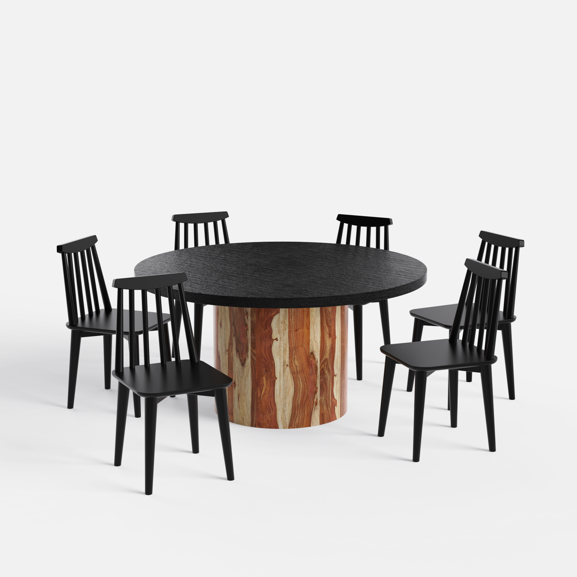 Luis-Polly-dining-set-150cm-dia-black-textured-top-natural-leg-table-6-chairs-black-on-sheesham-V1.png