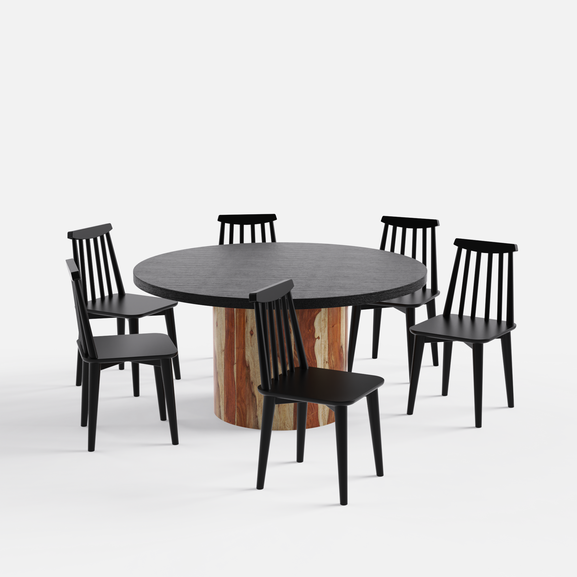 Luis-Polly-dining-set-150cm-dia-black-textured-top-natural-leg-table-6-chairs-black-on-sheesham-V2.png