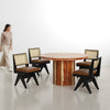Luis-Jean Dining Table Set - 4 Seater - Table (130 cm Dia x 76 cm) + 4 Jean Chairs - Sheesham