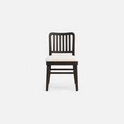 Luxe Classic Upholstered Cafe Chair with Dark Wood Frame