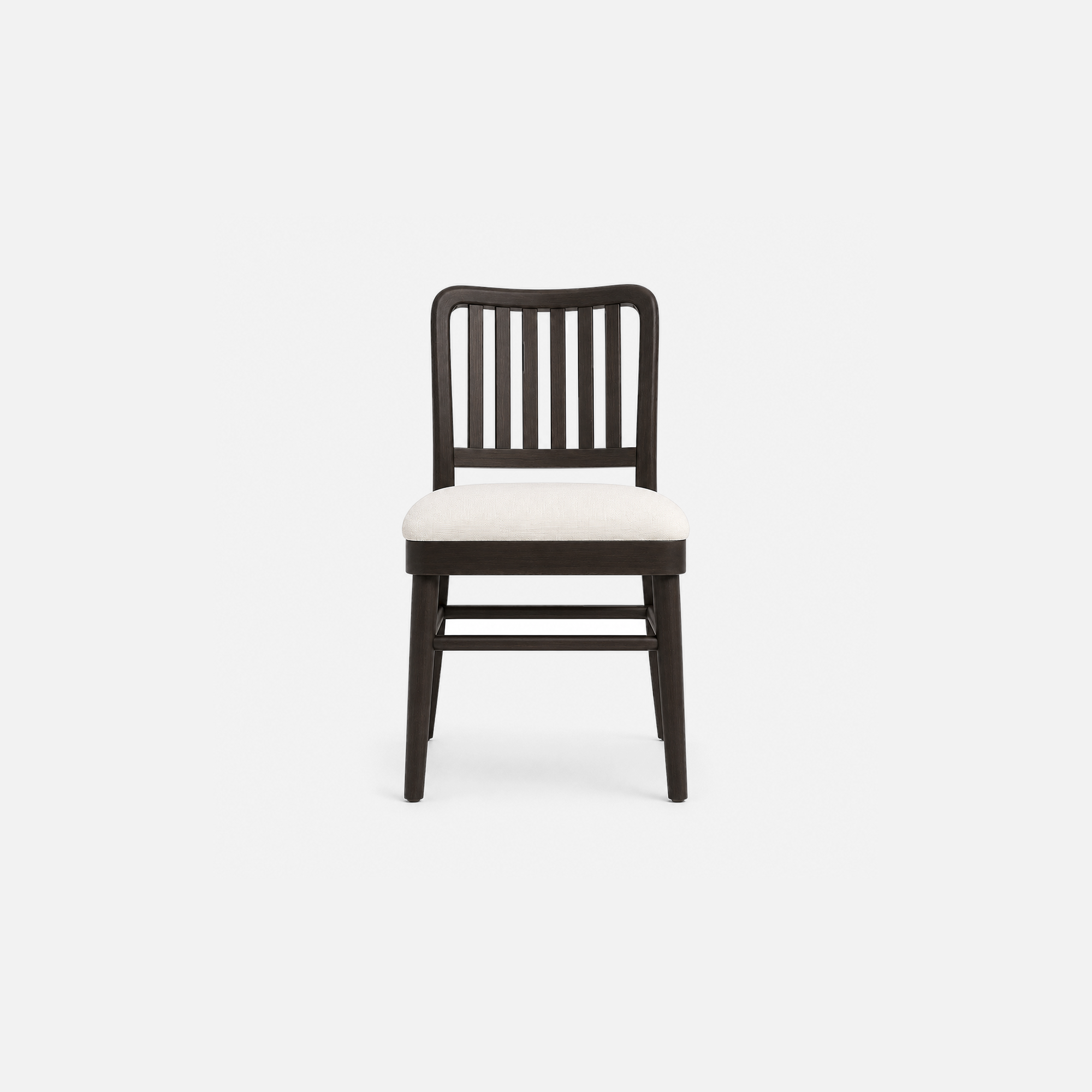 Luxe Classic Upholstered Cafe Chair with Dark Wood Frame