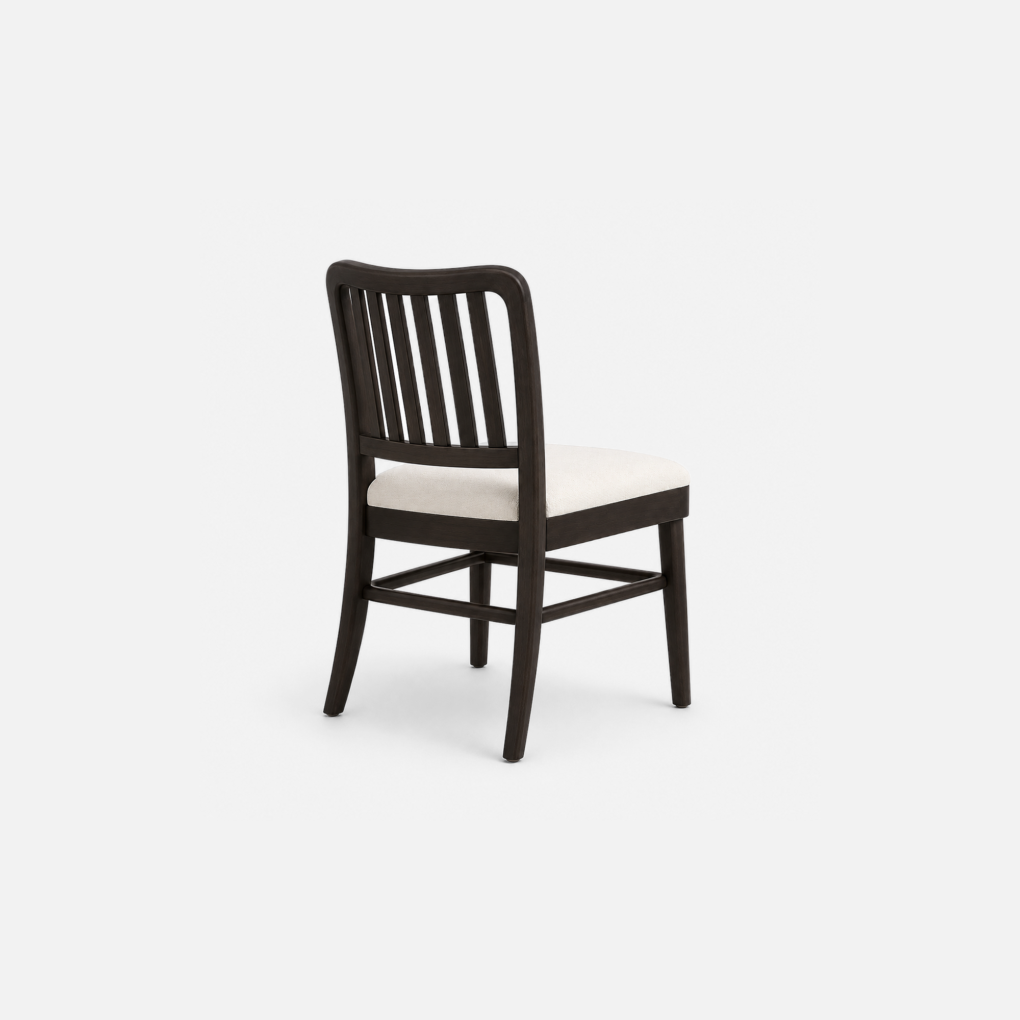 Luxe Classic Upholstered Cafe Chair with Dark Wood Frame