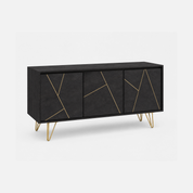 Luxe Linear Sideboard with Gold Accents and Hairpin Legs