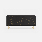 Luxe Linear Sideboard with Gold Accents and Hairpin Legs