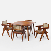Maltby-Pierre Dining Table Set- 4 & 6 Seater/ All sizes - Crafts Mill Bespoke Furniture - Dining