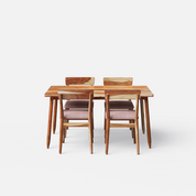 Maltby-Middleton Dining Table Set - 4 Seater - Table (150 cm x 90 cm x 76 cm) + 4 Middleton Chairs - Sheesham