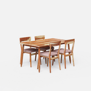 Maltby-Middleton Dining Table Set - 4 Seater - Table (150 cm x 90 cm x 76 cm) + 4 Middleton Chairs - Sheesham