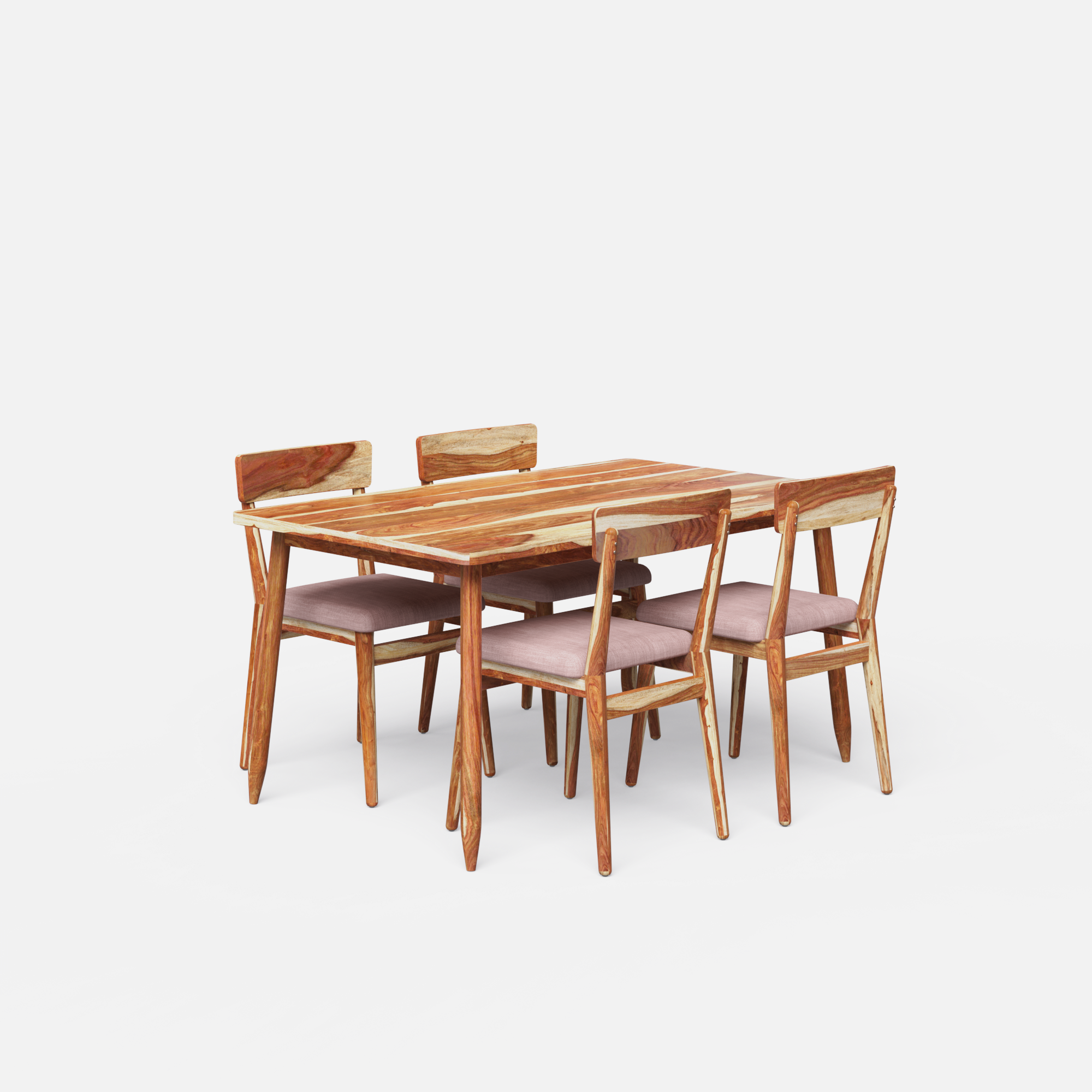 Maltby-Middleton Dining Table Set - 4 Seater - Table (150 cm x 90 cm x 76 cm) + 4 Middleton Chairs - Sheesham