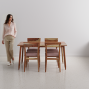 Maltby-Middleton Dining Table Set - 4 Seater - Table (150 cm x 90 cm x 76 cm) + 4 Middleton Chairs - Sheesham
