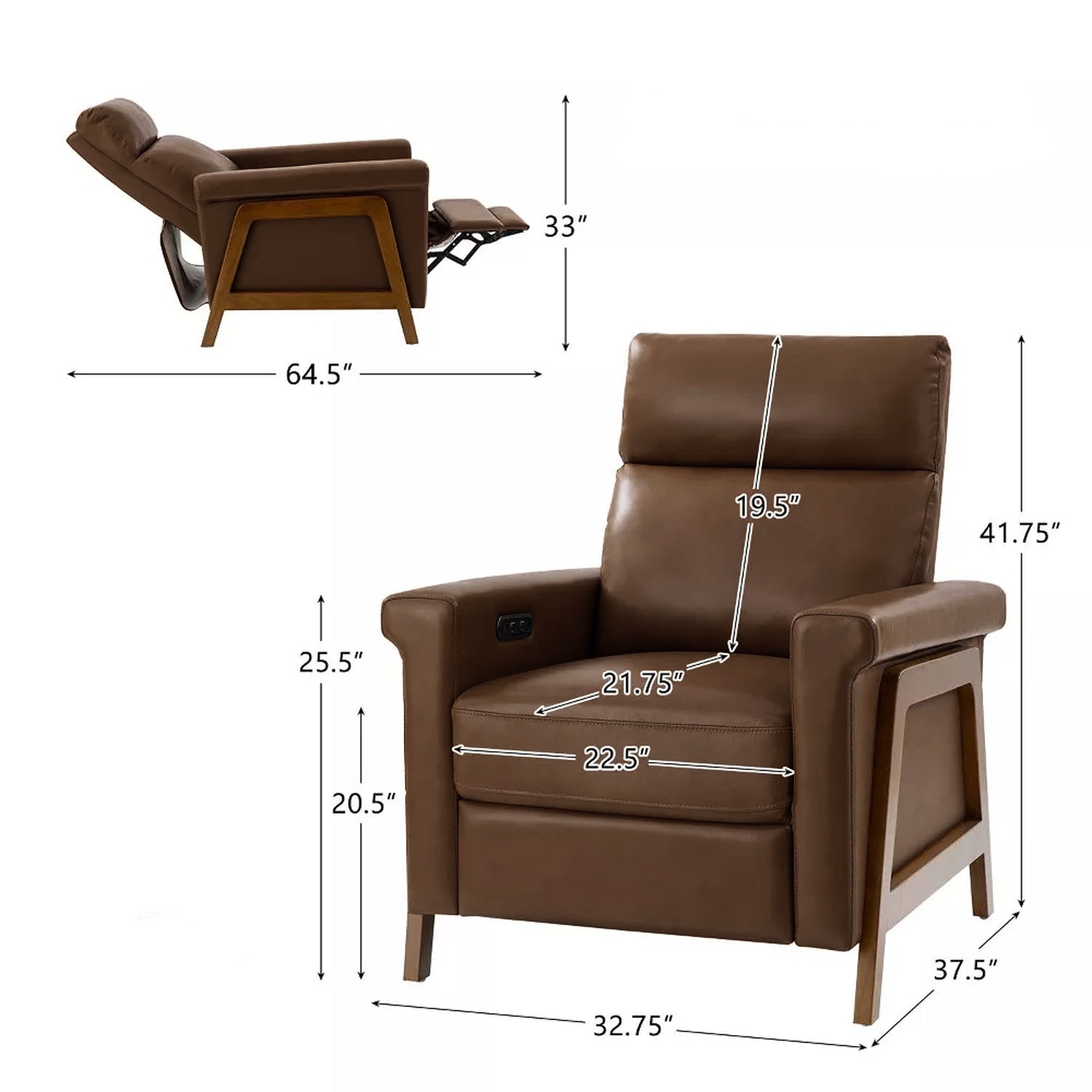 Margot Stylish Motorised Recliner - Crafts Mill Bespoke Furniture - Sofas & Accent Chairs