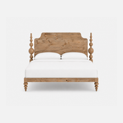 Marisol Elegant Rustic Wooden Bed Frame with Turned Posts