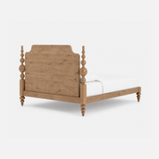 Marisol Elegant Rustic Wooden Bed Frame with Turned Posts