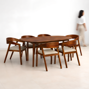 Maya Amelia Luxury Upholstered Dining Table Set - 4 & 6 seater/ All sizes