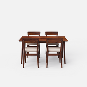 Middleton Dining Table Set - Provincial Teak Sheesham - 4 Seater - Table (150 cm x 90 cm x 76 cm) + 4 Middleton Chairs - Sheesham