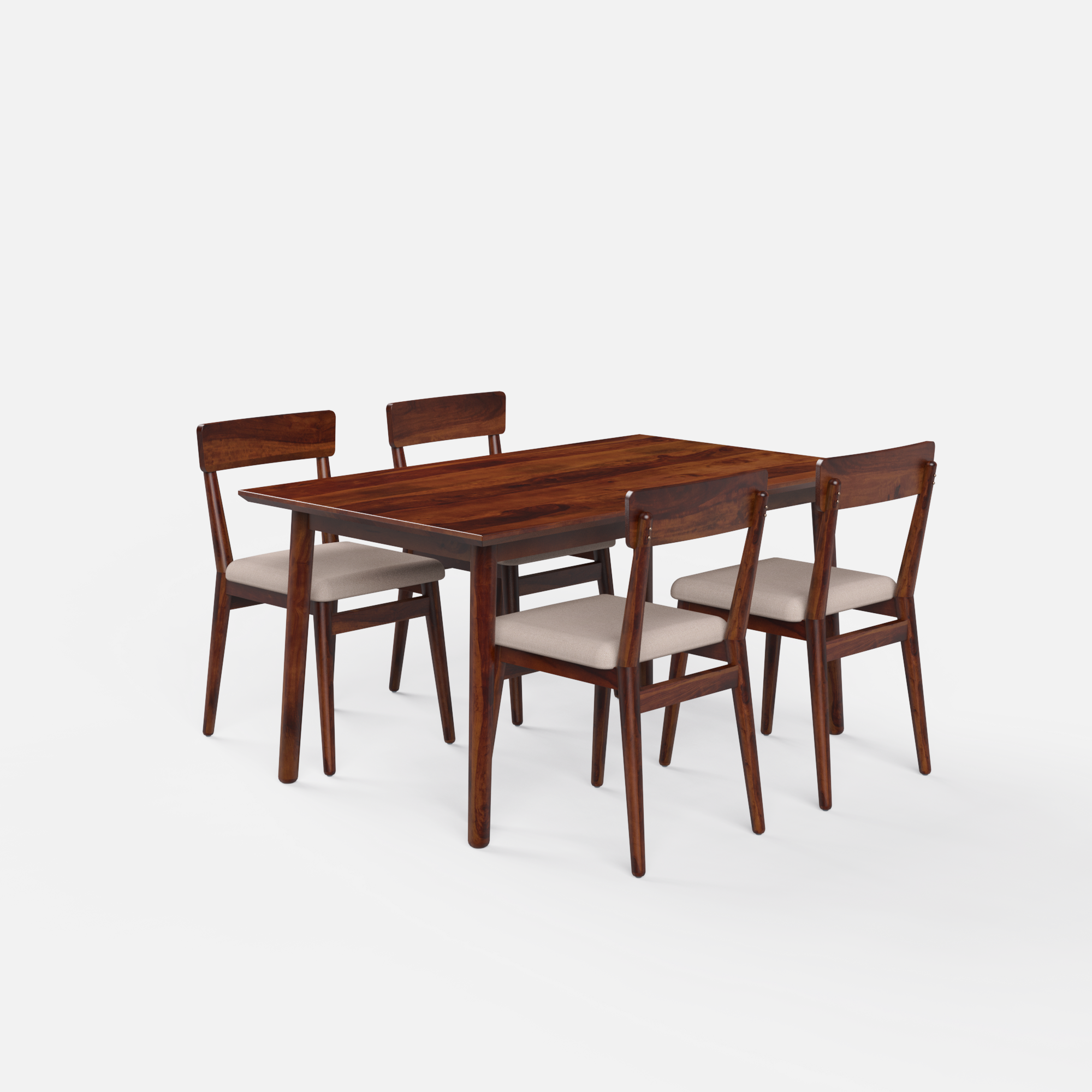 Middleton Dining Table Set - Provincial Teak Sheesham - 4 Seater - Table (150 cm x 90 cm x 76 cm) + 4 Middleton Chairs - Sheesham