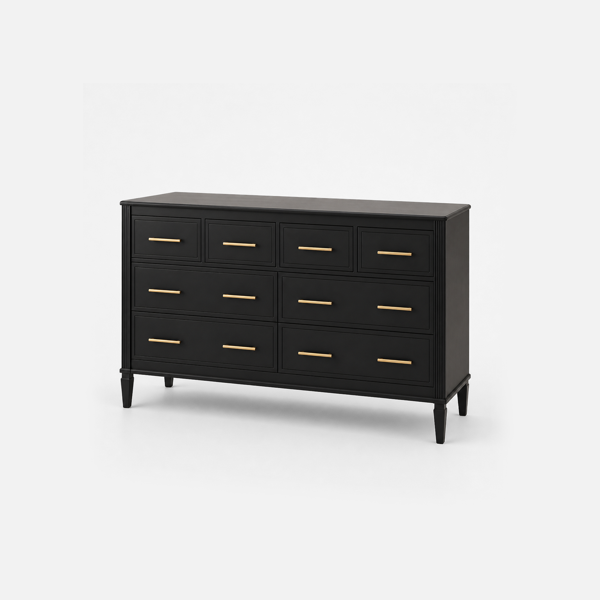 Midnight Grove Black Nine-Drawer Dresser