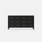 Midnight Grove Black Nine-Drawer Dresser