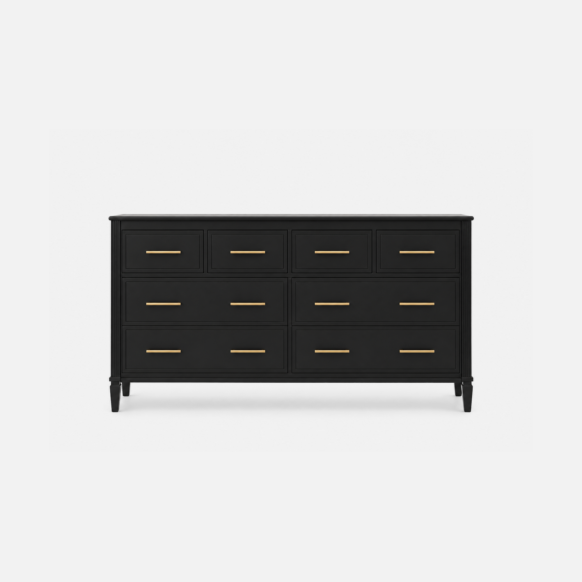Midnight Grove Black Nine-Drawer Dresser